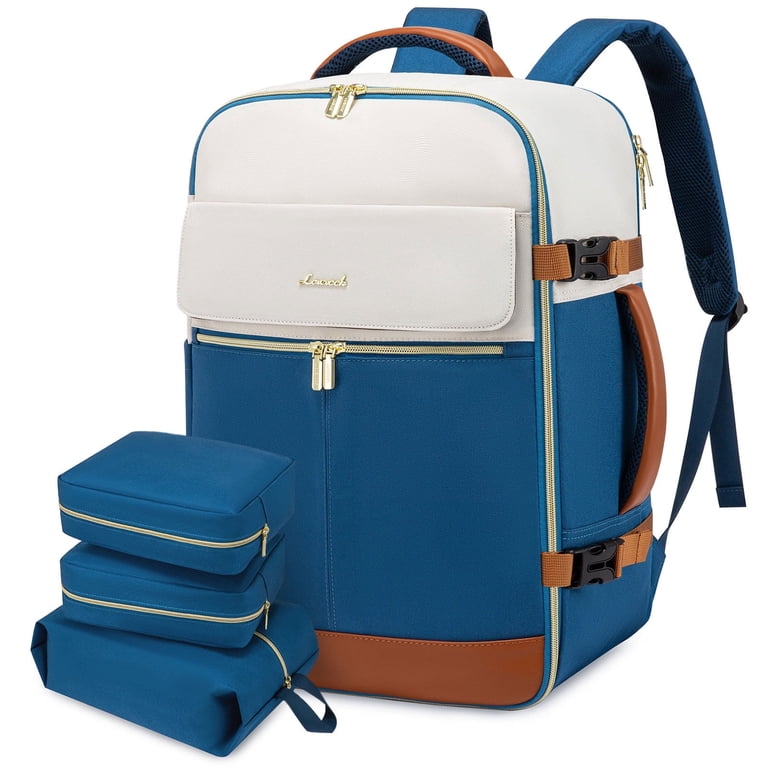 Lovevook Travel Backpack for Women,TSA Friendly Carry On Luggage Backpack  Fit Up 17 inch Laptop,40L Waterproof Weekender Overnight Bag with 3 Packing  Cubes - Walmart.com