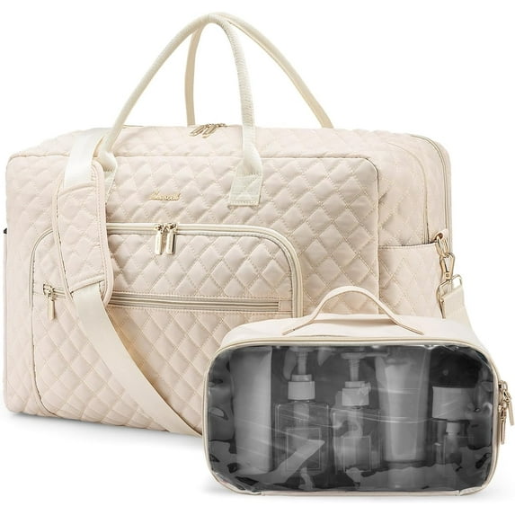 Lovevook Travel Duffle Bag,Carry-on Weekender Bag for Women with Separate Laptop Compartment,Yoga Gym Bag Hospital Overnight Bag with Dry/Wet Pocket Seperate Shoe Bag & Toiletry Bag