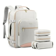 Lovevook Unisex Waterproof Travel Backpack with 3 Packing Cubes, Gray