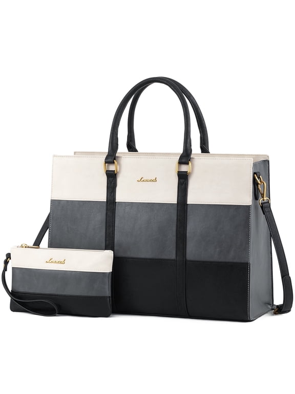 Vintage Handbag Purses, Large Laptop Tote Bag for Women Fit 15.6 Inch Laptop, Tote Bag, Waterproof Pu Leather Work Bags for Elegance Ladies