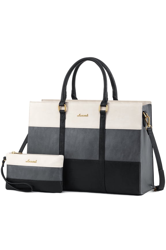 Vintage Handbag Purses, Large Laptop Tote Bag for Women Fit 15.6 Inch Laptop, Tote Bag, Waterproof Pu Leather Work Bags for Elegance Ladies