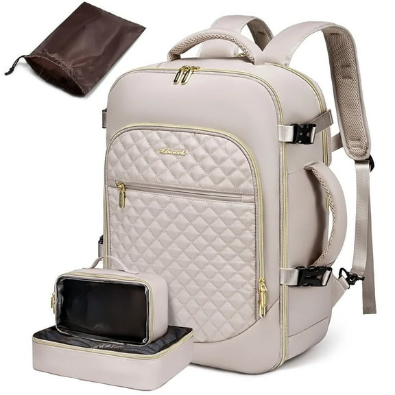 Lovevook Women's Waterproof Fabric 17.3" Laptop Backpacks, Nude