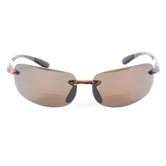 "Lovin Maui" Polarized Bifocal Sunglasses, Outdoor Sun Readers for Men and Women - Brown - 2.50