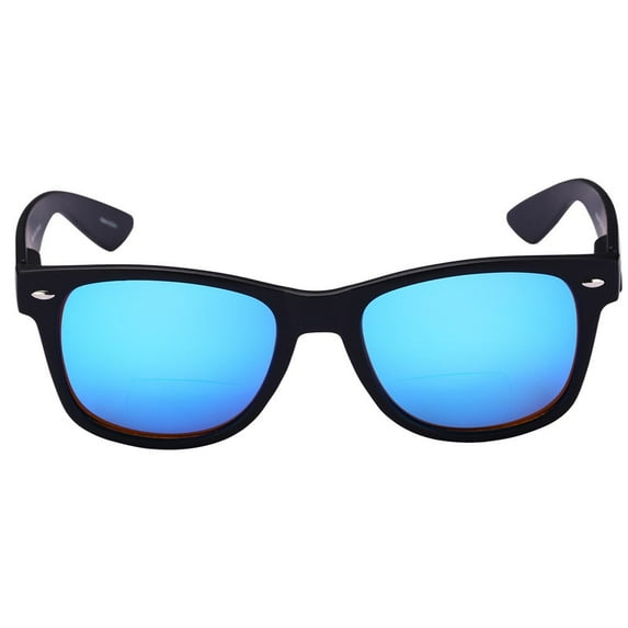 "Lovin Rays" Classic Polarized Nearly Invisible Line Bifocal Sunglasses - Blue - 2.00