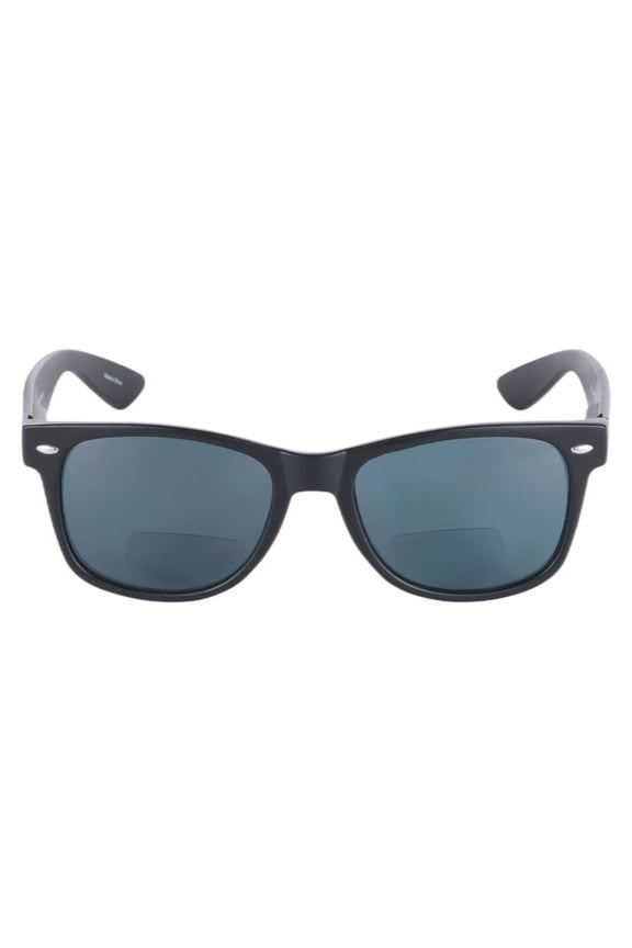"Lovin Rays" Classic Polarized Nearly Invisible Line Bifocal Sunglasses - Matte Black - 1.75