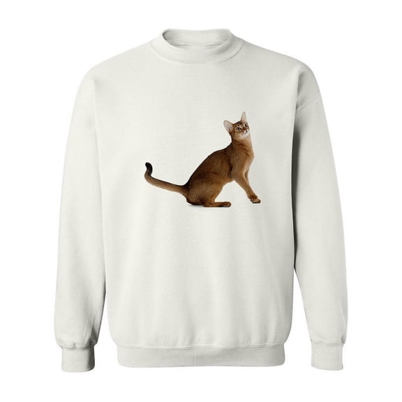 Loving Abyssinian Cat Raised Paw Sweatshirt Women -Image by Shutterstock, Female 5X-Large