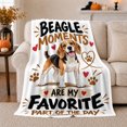 thumbnail image 1 of Loving Beagle Dog person Moments Are My Favorite, Playful Pet Portrait Pattern, Warm Flannel Blanket for Living Room and Reading Nook, Dog Moms decorative theme Gift, Pet Lover Home Decor, 1 of 9