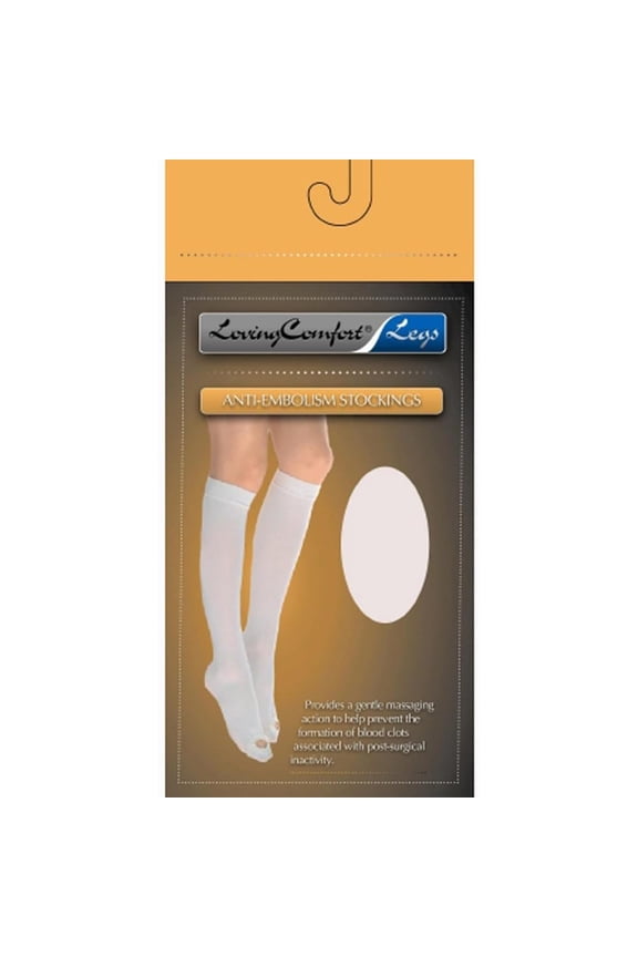 Anti-Embolism Moderate Compression Stockings, XL, Beige