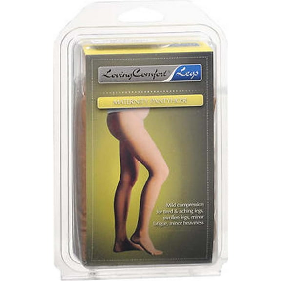 Loving Comfort Mild Compression 20-30 mmHg Maternity Pantyhose, 1661BEI-MD, Medium, Beige
