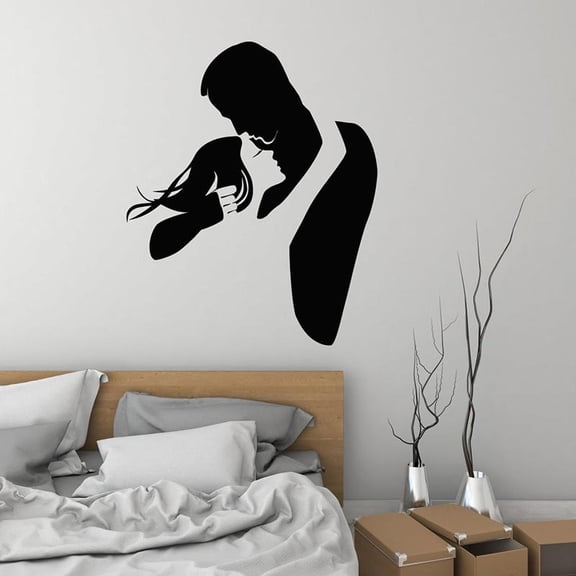 Loving Couple Vinyl Wall Decal Bedroom Romantic Adult Decoration Stickers Mural bedroom decoration 42x51cm