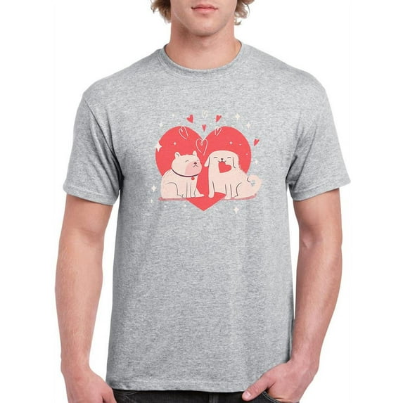 Loving Dogs T-Shirt Men -Smartprints Designs, Male 3X-Large