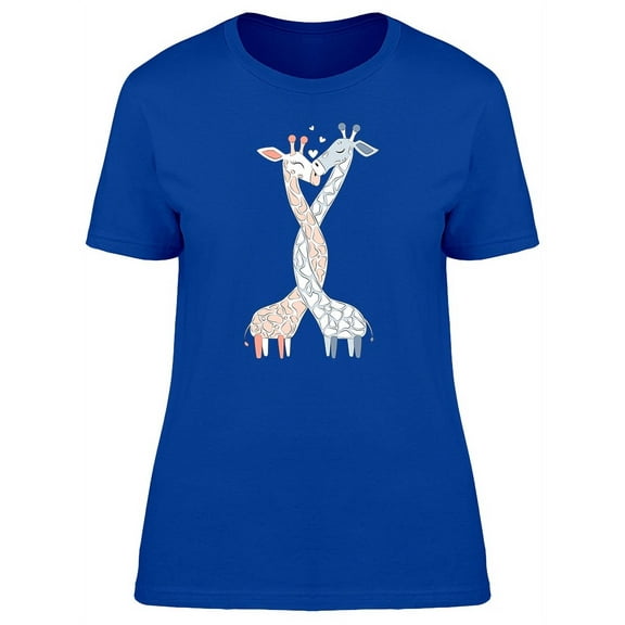 Loving Giraffe Couple T-Shirt Women -Image by Shutterstock, Female Small