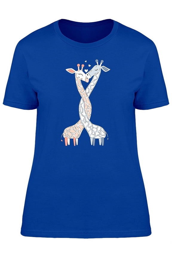 Loving Giraffe Couple T-Shirt Women -Image by Shutterstock, Female Small