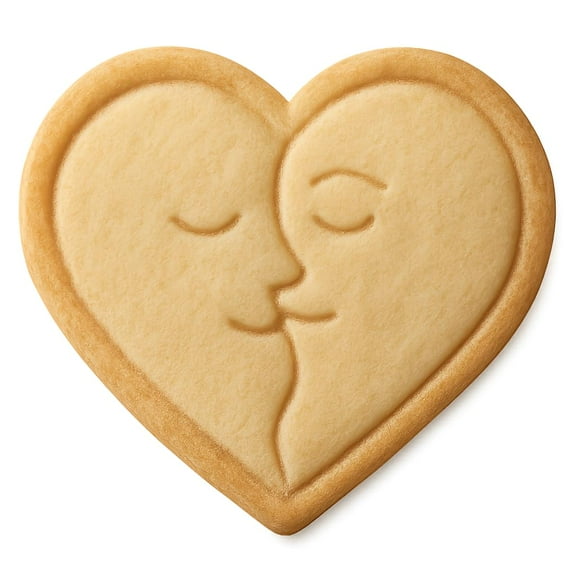 Loving Heart Kiss Cookie Cutter - 4x3.5" Premium Baking Design Fun