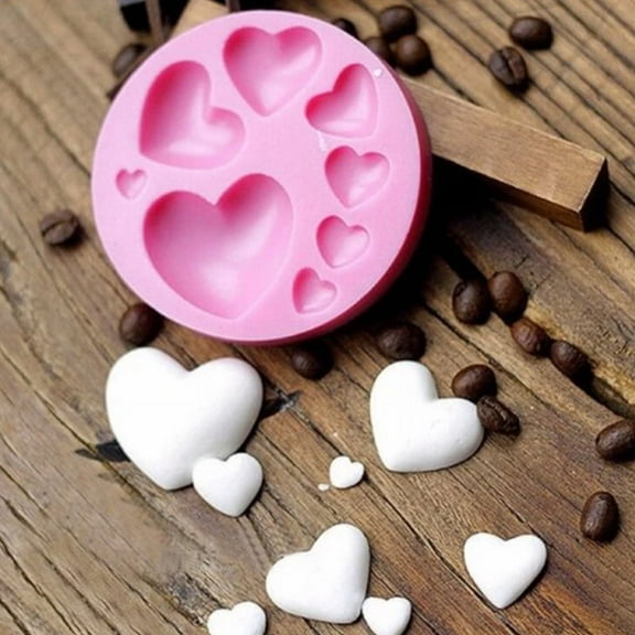 Loving Heart Shape Silicone Fondant Mold DIY Heart Candy Cake Decorating Mold