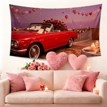 Loving Heart Tapestry Valentine's Day Tapestry Wall Hanging Valentine Backdrop for Bedroom Room Dorm Party Decor Girlfriend Gift for Valentine's Day, 71x45 Inches (A)