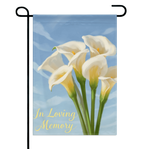 In Loving Memory Garden Flag 12×18in Double Sided Remembrance Floral UV Protected Fade Resistant Weatherproof Decor For Outdoor Yard Lawn Patio Memorial Home Decor