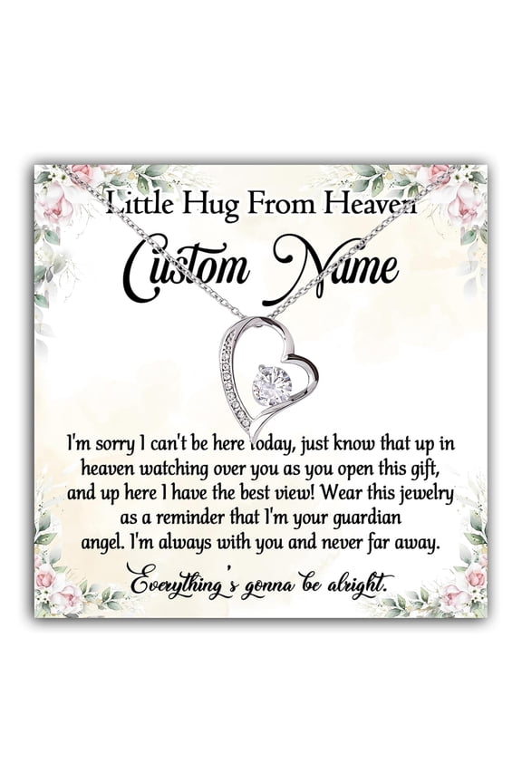 Loving Memory Necklace - Sympathy Loss, Miscarriage Mothers, Condolences For Loss Of Loved Ones #2093, White Forever Love Necklace