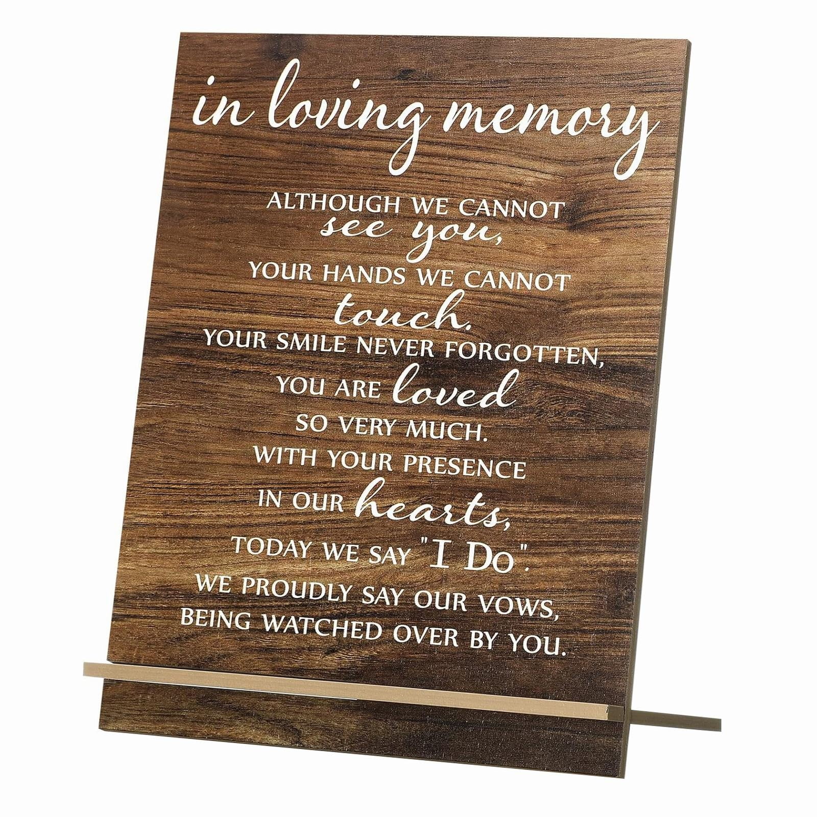 In Loving Memory Wedding Memorial Table Sign for Wedding,Classic Wooden ...
