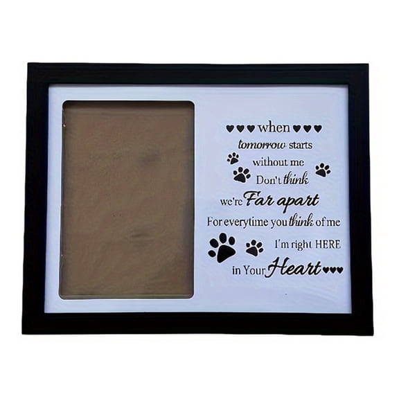 Loving Message Photo Frame Pet Memorial Pictures Frame with Photo Holder for Dog Cats Lover Gift Desk Pictures Stand