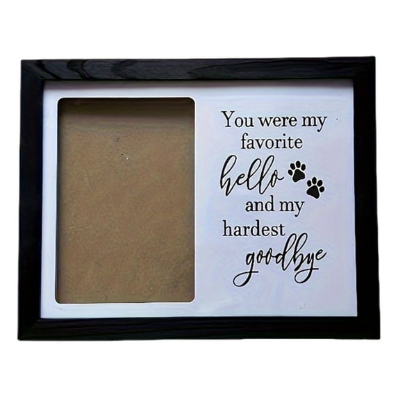 Loving Message Photo Frame Pet Memorial Pictures Frame with Photo Holder for Dog Cats Lover Gift Desk Pictures Stand