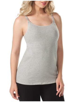 Nursing Tank Top Soft Breastfeeding Vest Undershirt with Built-in Nursing  Bra for Postpartum Mommy Cami Shirt Maternity Clothes 