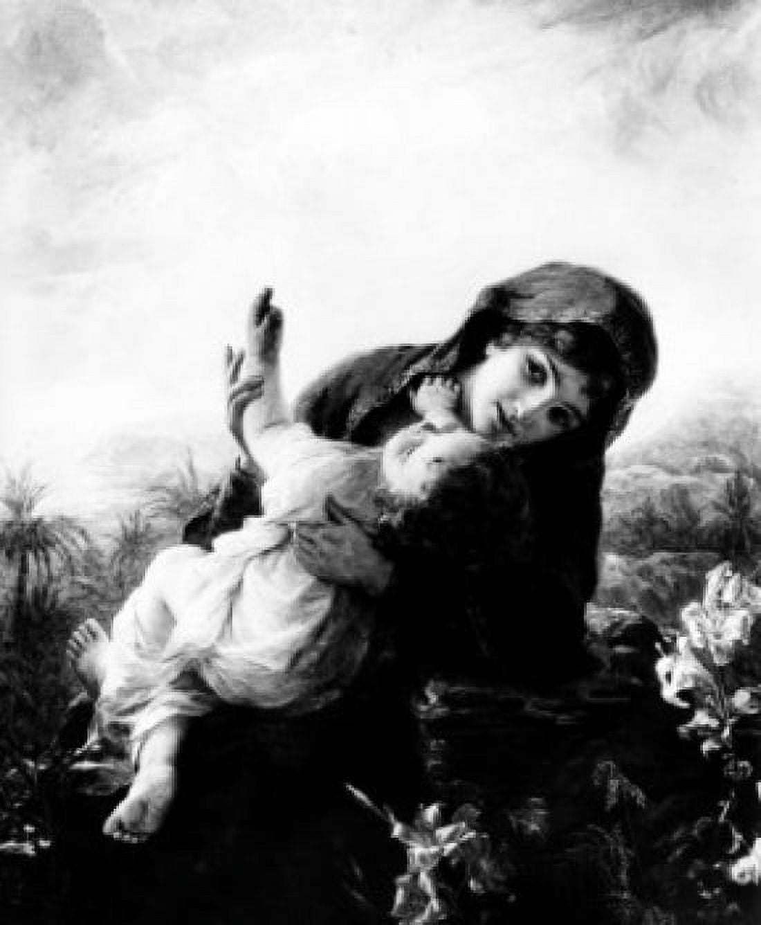 Loving Mother and Child by unknown artist Canvas Art - (24 x 36)