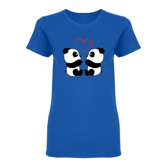 Loving Pandas Shaped T-Shirt Women -Image by Shutterstock, Female Large