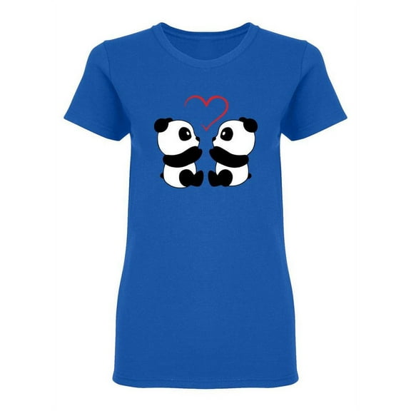 Loving Pandas Shaped T-Shirt Women -Image by Shutterstock, Female Medium