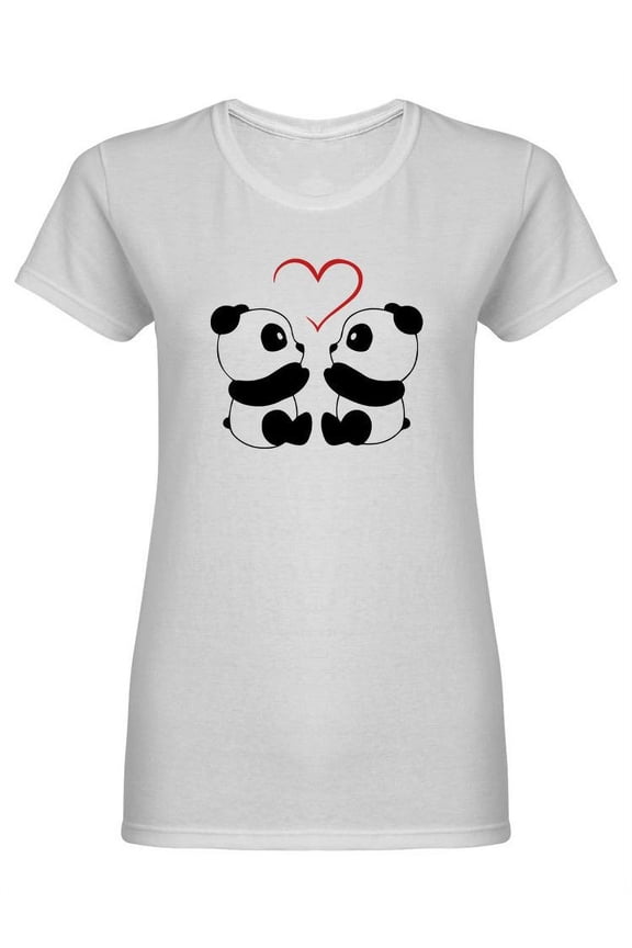 Loving Pandas Shaped T-Shirt Women -Image by Shutterstock, Female XX-Large