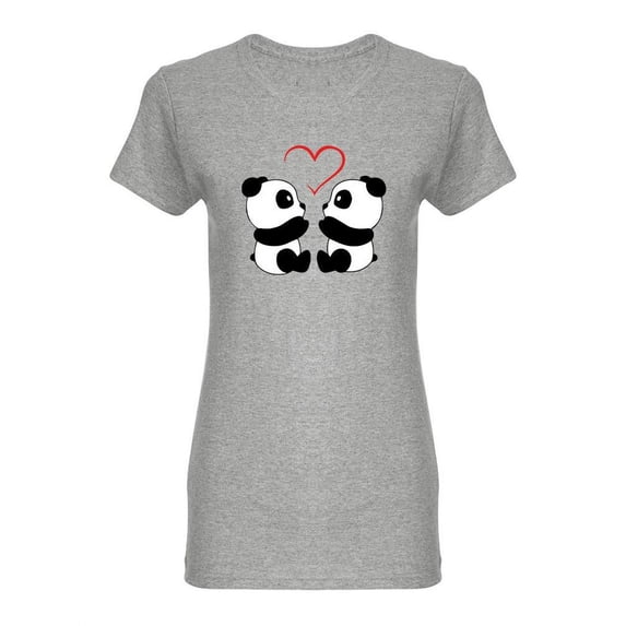 Loving Pandas Shaped T-Shirt Women -Image by Shutterstock, Female x-Large