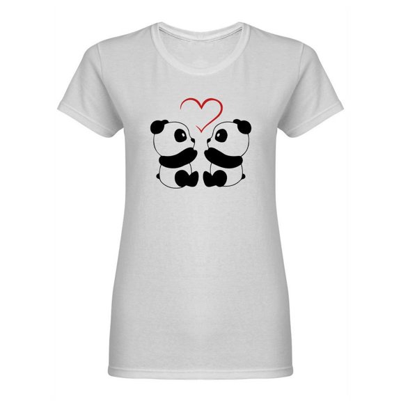 Loving Pandas Shaped T-Shirt Women -Image by Shutterstock, Female x-Large