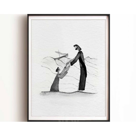 Loving Penguins Aurora Borealis (Northern Lights) Print Penguin Decor ...