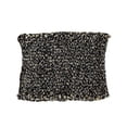 thumbnail image 1 of Loving People Women's Smocked Cropped Tube Top, Black Taupe, Large, 1 of 1