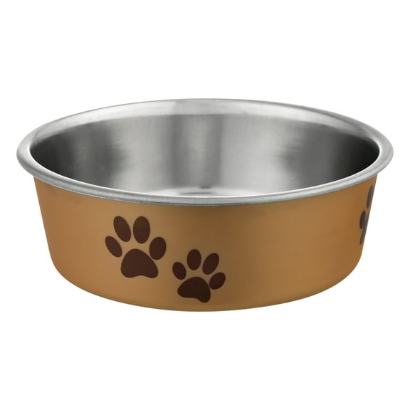 Loving Pets Bella Bowl Small Champagne, 1.0 CT