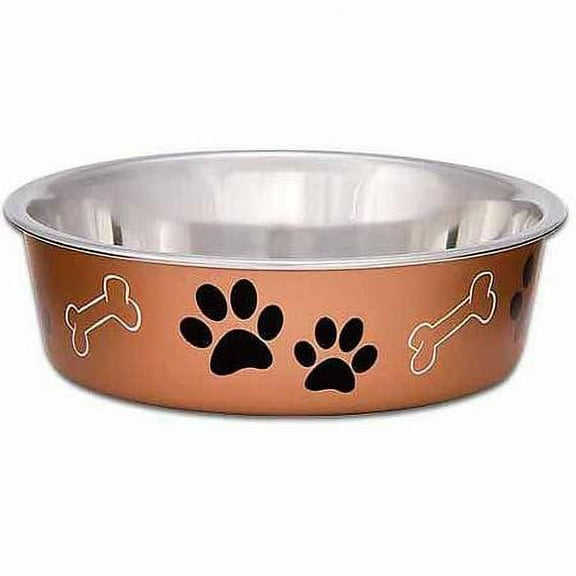 Loving Pets Bella Small Bowl, Copper Metallic