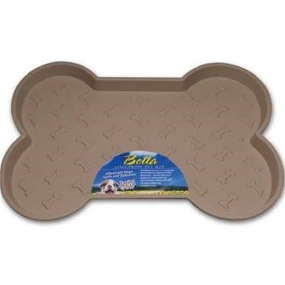 Loving Pets Bella Spill-Proof Bone Shaped Dog Food Mat, 18.25" x 13"