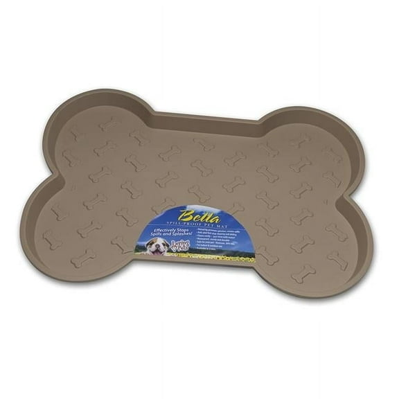 Loving Pets Bella Spill Proof Dog Mat, Non-Toxic & Anti-Skid, Gray