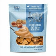 Loving Pets Bone-Shaped Soft Jerky Treats Peanut Butter