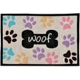 thumbnail image 1 of Loving Pets Fashion Mat Woof with Multi Paws Multi-Color, 1 of 2