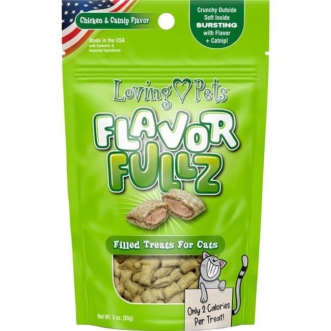 Loving Pets 5237 3 oz Flavorfully Cat Treats - Chicken & Catnip - Case of 12
