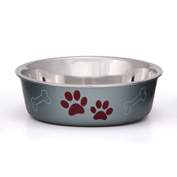 Loving Pets Metallic Dog Bowl, Blueberry, 1 Each/Medium