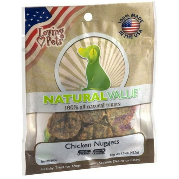 Loving Pets Natural Value Chicken Nuggets [Dog, Treats Packaged] 1.5 oz