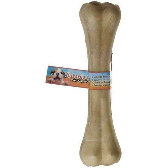 Loving Pets Nature's Choice 100% Natural Rawhide Pressed Bones [Dog, Rawhide Bones & Chews] 10" Long (1 Bone)