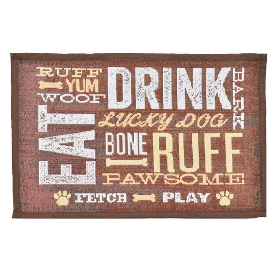 Loving Pets Products LP7577 Bella Fashion Mats 12.75 x 19 in., Dog Day Expressions