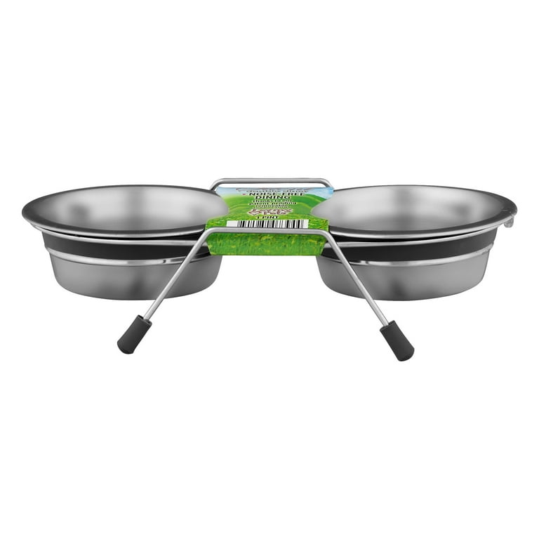 Loving Pets Silent Double Diner Cat and Dog Food Bowl Walmart