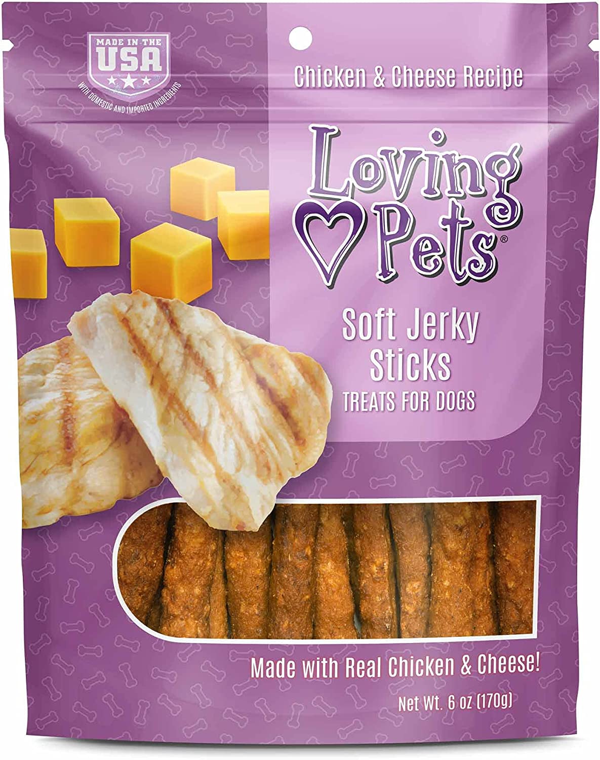 Loving Pets Soft Chew Jerky (StickShaped, Chicken & Cheese Recipe