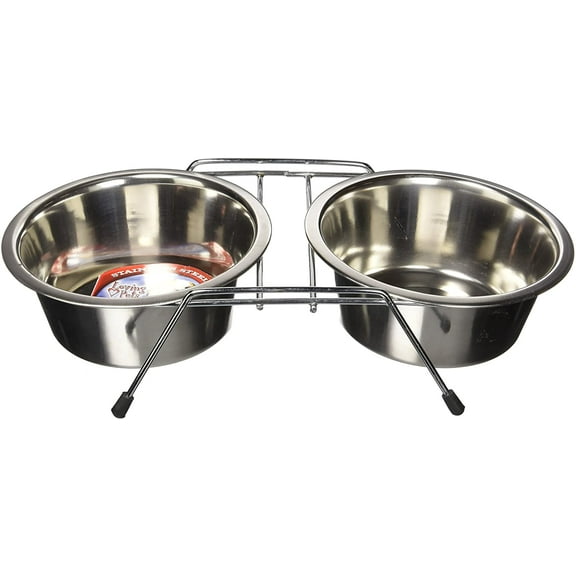 Loving Pets Double Diner Dog Bowl, 1-Quart