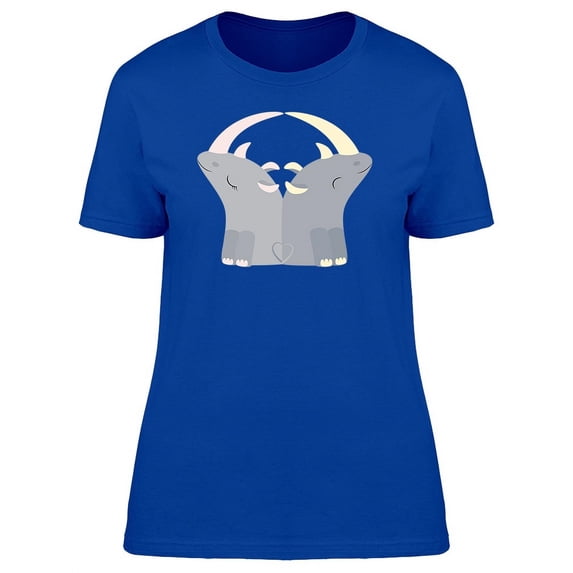 Loving Rhino Couple T-Shirt Women -Image by Shutterstock, Female Medium