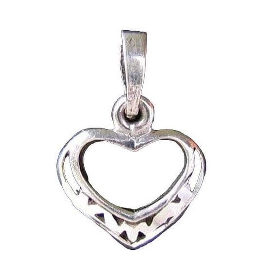 Loving Sterling Silver Heart Charm Pendant | 3/4"Long |